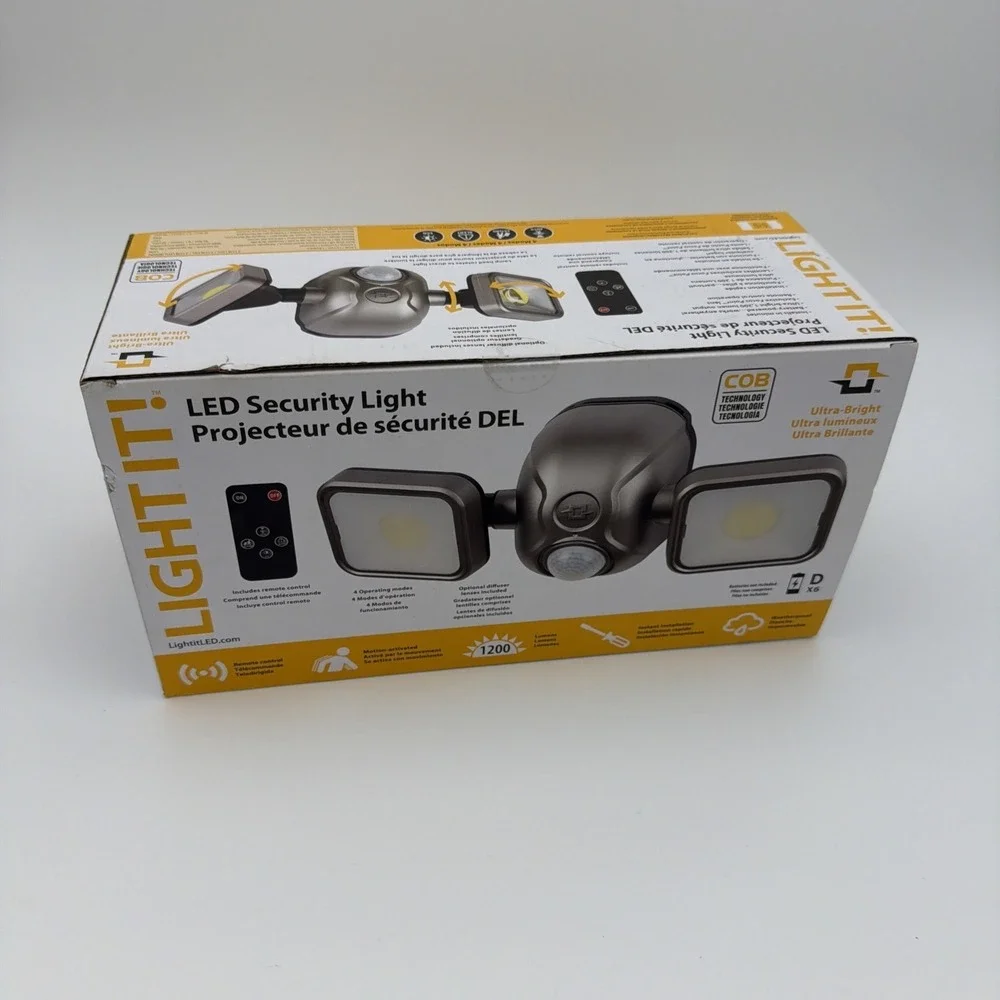 LIGHT‎ IT 35001-101 LED Battery Operated Security Light Wireless Motion Detector